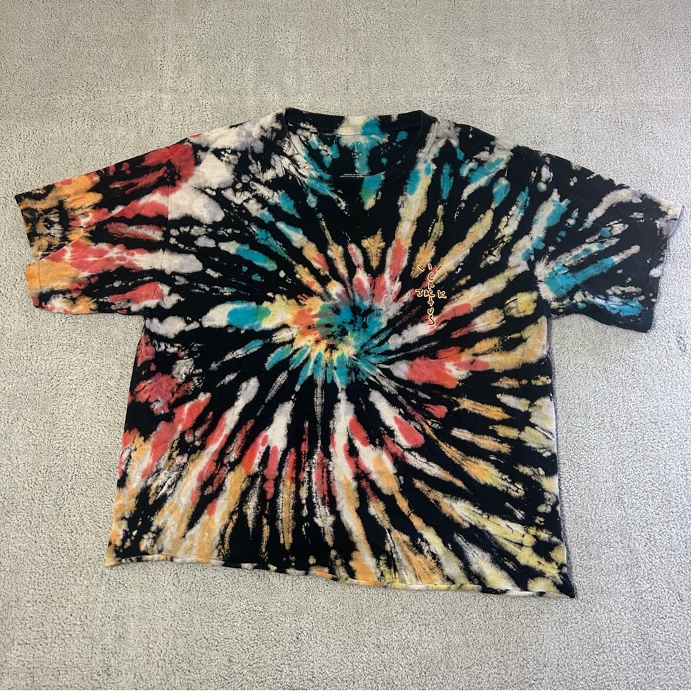 Travis Scott Cactus Jack Tie Dye Highest In The Room Concert Tour T Shirt L READ